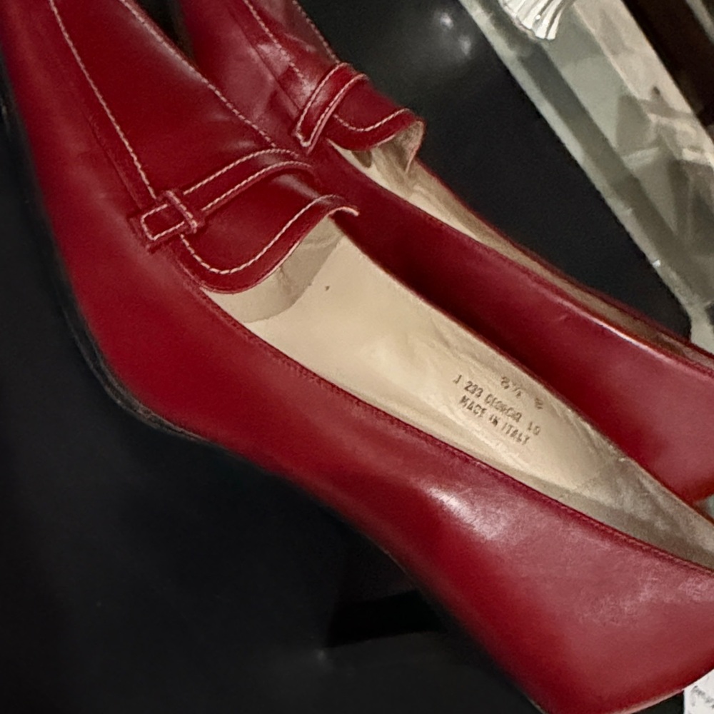 Pumps, Coach Red Leather 8.5 NARROW - Picture 7 of 8